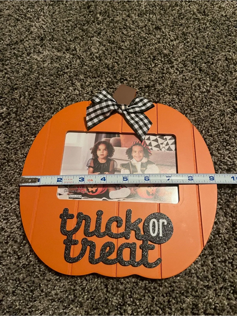 Halloween pumpkin photo frame